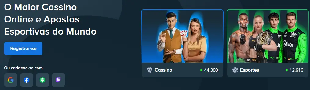 Saudação inicial do casino online – imagem de abertura