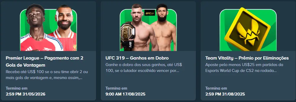 Rodadas grátis atribuídas após registo ou depósito