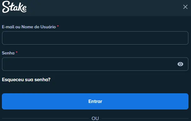 Área de início de sessão – entrar na conta de utilizador